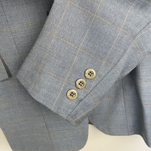 Grand Prix Equestrian Hunt Coat Women Sz 14T (Fits like 8) Gray Wool Plaid FLAW - Picture 6 of 11